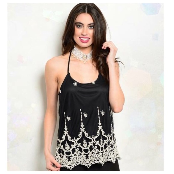 Lace with sheer overlay chamise - Picture 4 of 5